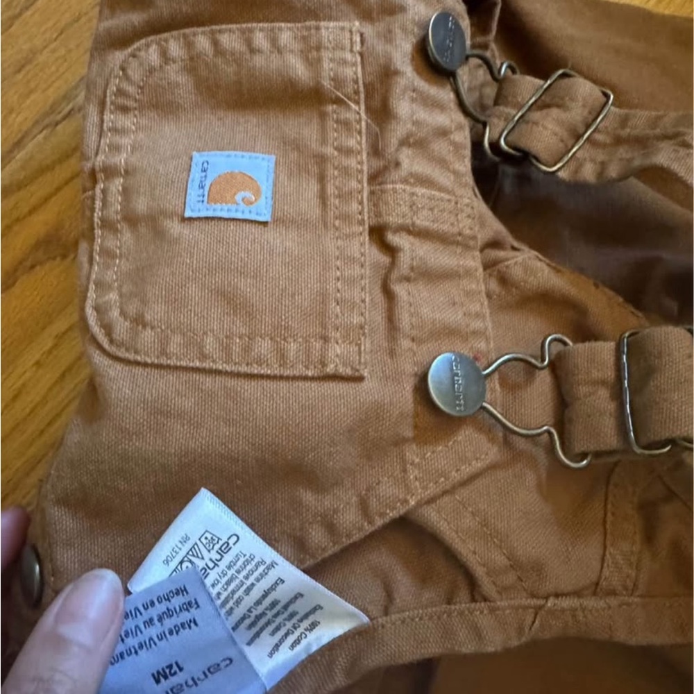 Carhartt Tan Bib Overalls 12mo